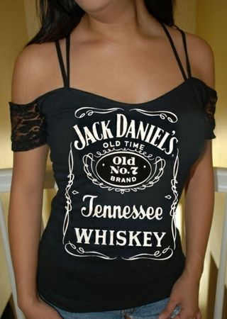 Jack Daniel`s Shirt m. Spitze Gr S *neu*